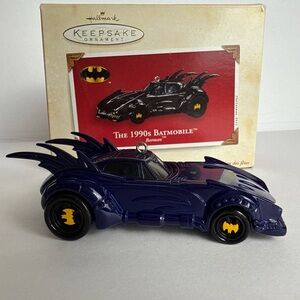 Vtg Hallmark The 1990's Batmobile Keepsake Christmas 2003 Ornament With Box READ